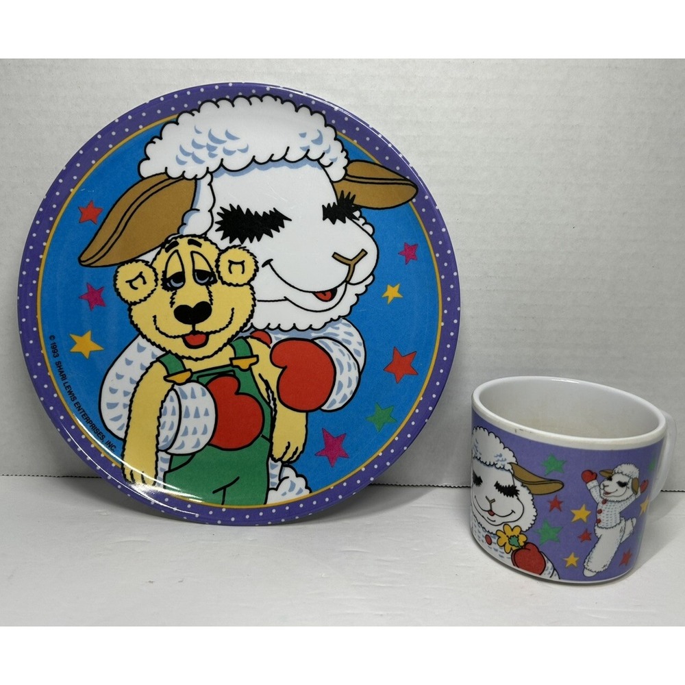 Lamb‎ Chop Melamine Plate And Mug Sam Zak Designs Vintage 1993